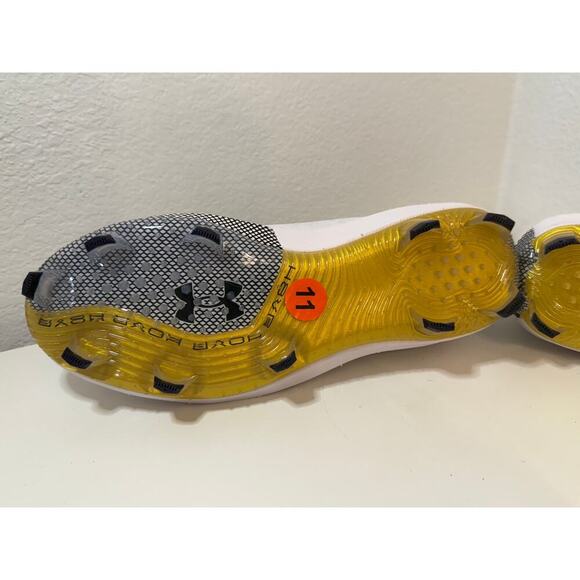 Under Armour Harper 8 Elite Tpu Baseball Cleats White Midnight Navy US M 11 - Picture 9 of 10